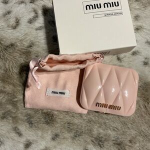 Miu Miu Pink mirror with small Bag and box